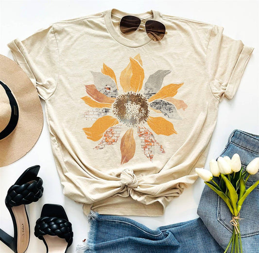 Grunge Sunflower T-Shirt