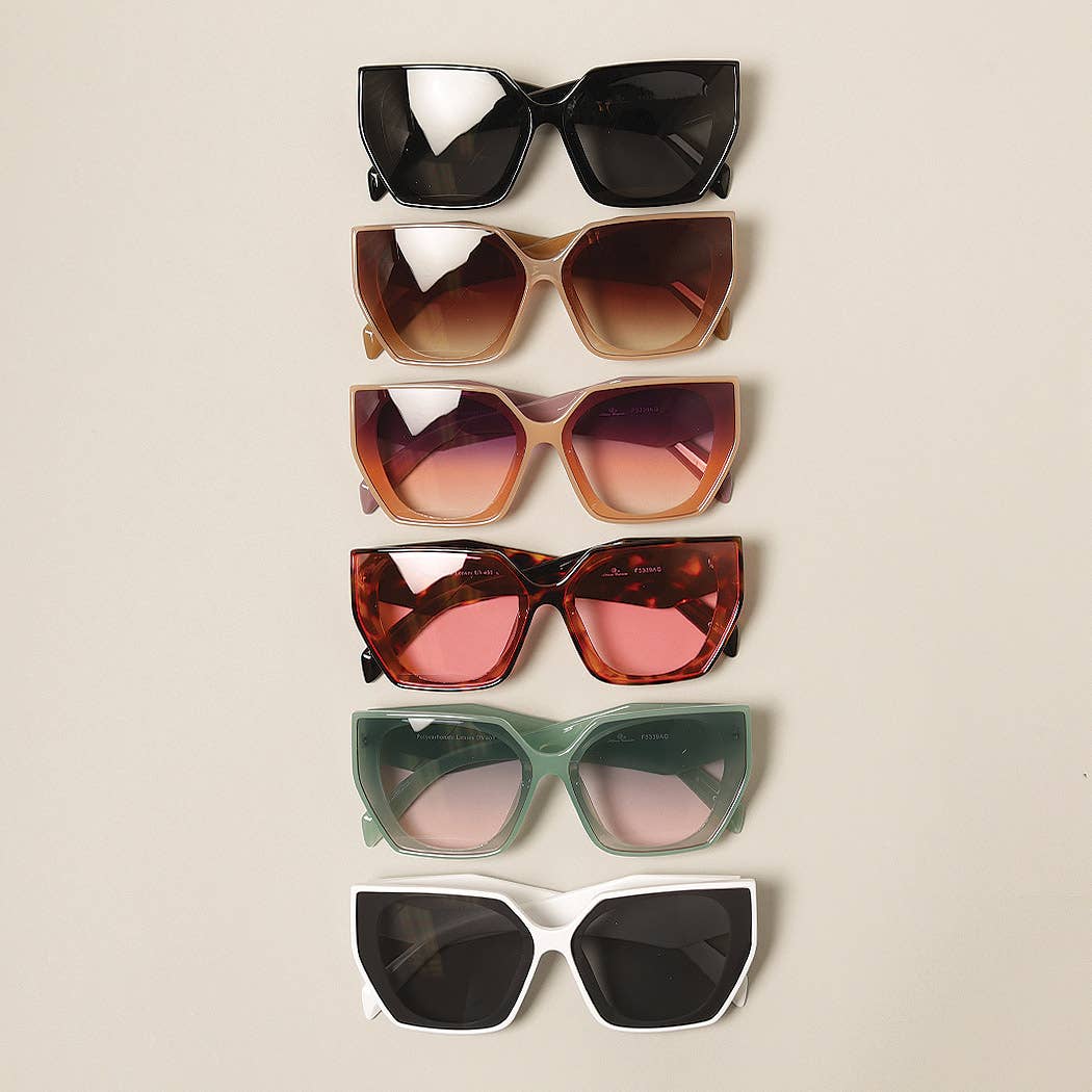 Women's Cat-Eye Styled Rectangular Sunglasses