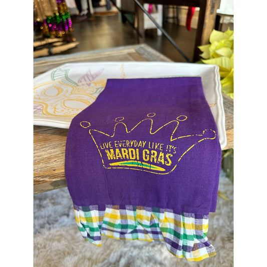 Mardi Gras Towel - Purple