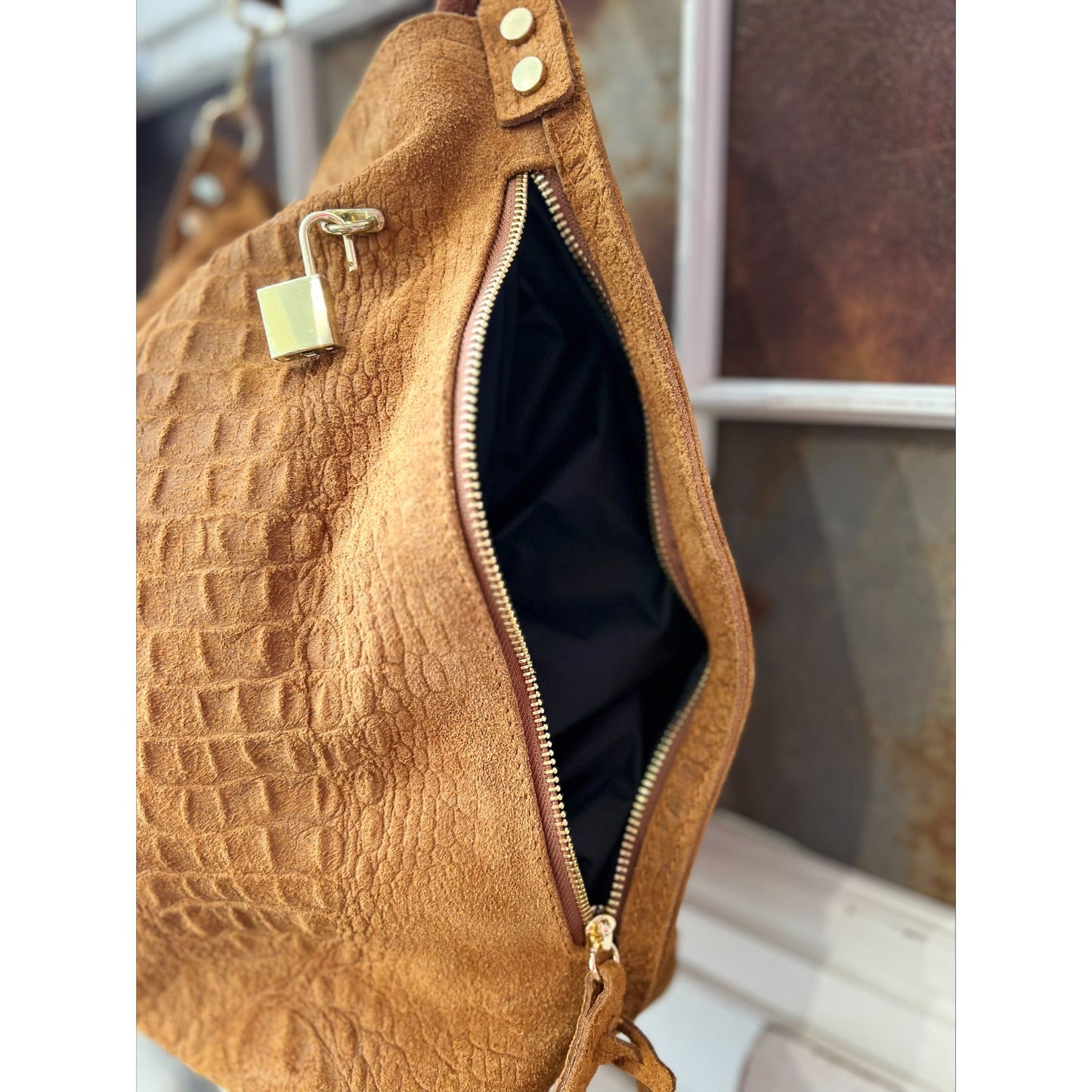 Brown Suede Conceal Carry Bag