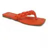 Orange Ladies Slip On Braided Sandal